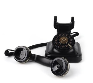 Vintage-Telefon als Audiogästebuch von THE BOX mit Hörer und Wählscheibe